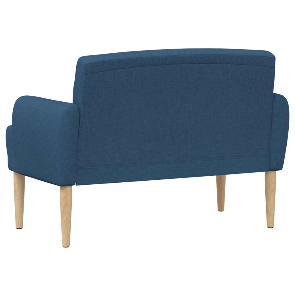 Loveseat con bottoni imbottiti Blu 116 x 67 x 80 cm Tessuto 42041783
