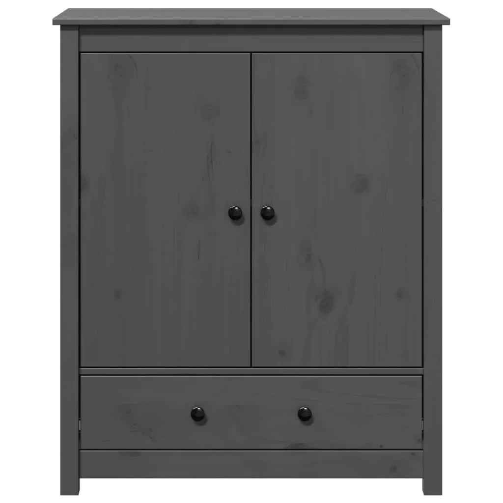 Buffet credenza cassettiera armadio mobile contenitore organizer per cucina soggiorno salotto 83 x 41,5 x 100 cm legno massello di pino grigio 02_0031808