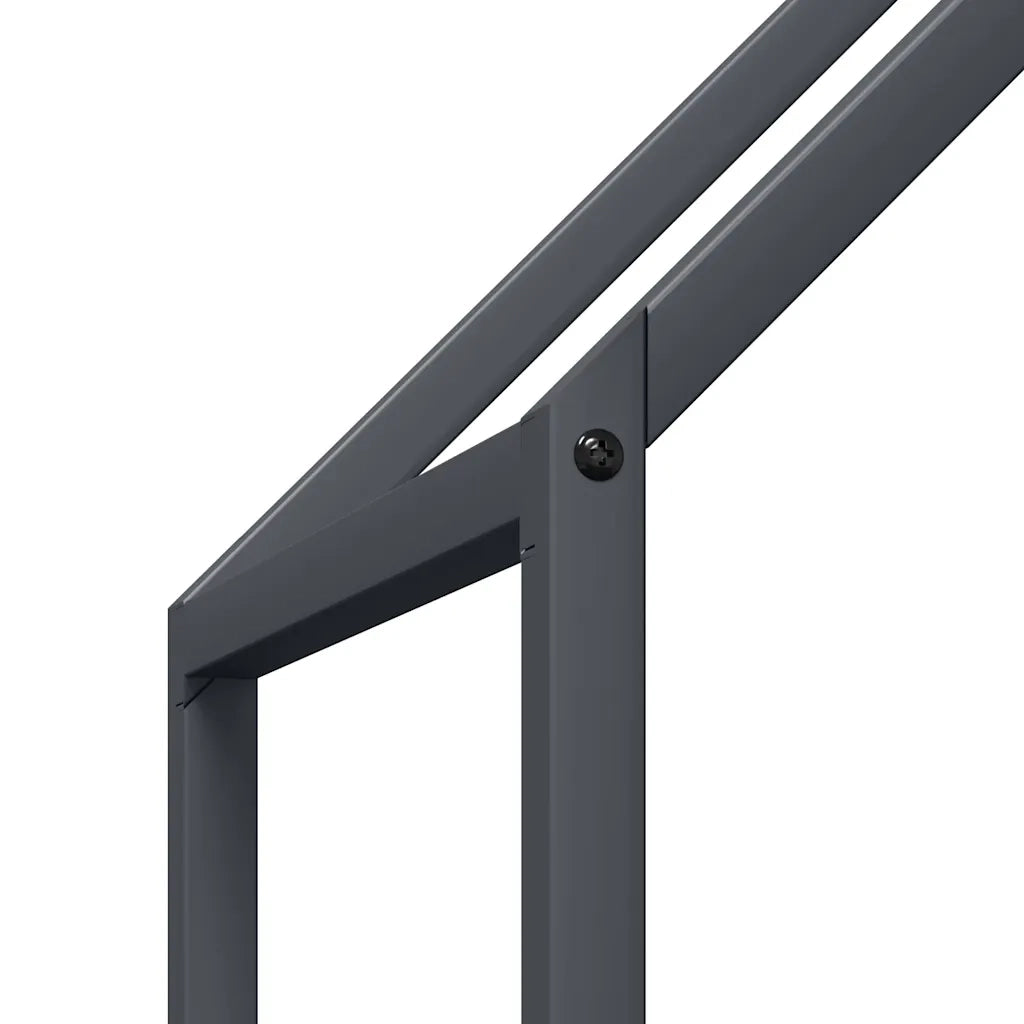 Rastrelliera per Legna da Ardere Antracite 60x25x60 cm CFW4636216