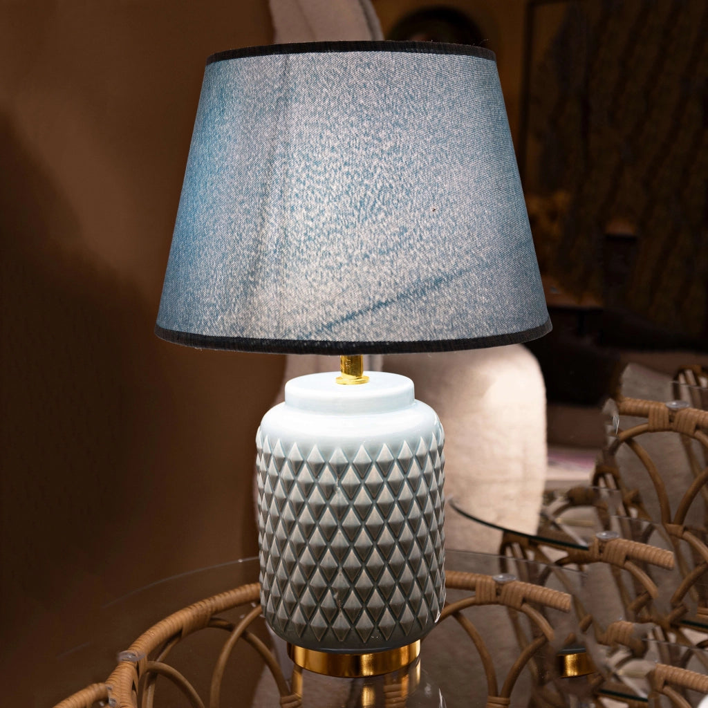 Cordov, Lampada da Tavolo Necessaria 1 Lampadina, Azzurro Turchese