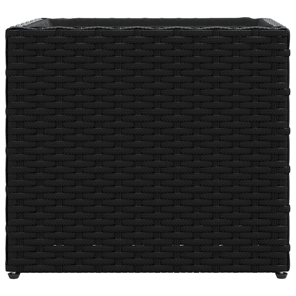 vidaXL Fioriere da Giardino 2 pz Nere 36x30x32 cm in Polyrattan