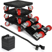 Supporto per mobili pesanti - 4 ruote per mobili - 5 pezzi - ruote con rotazione 360° - carico 600 kg