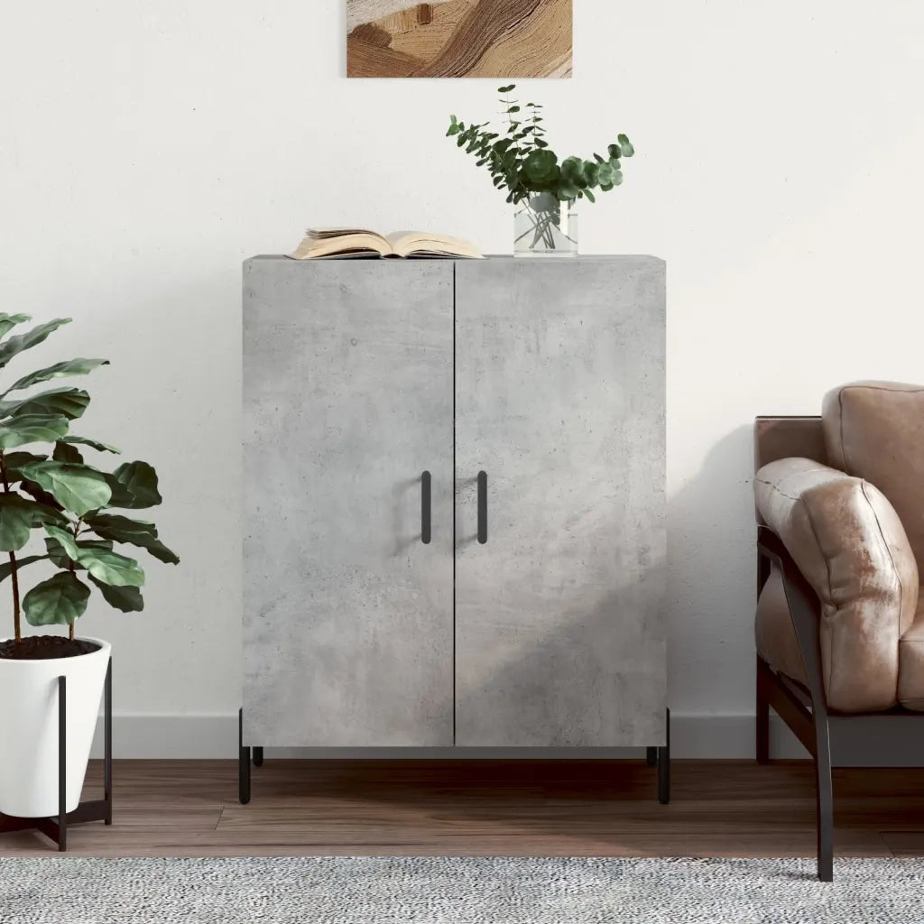 Credenza | Madia | Buffet da pranzo | Armadio da pranzo Grigio Cemento 69,5x34x90 cm in Legno Multistrato