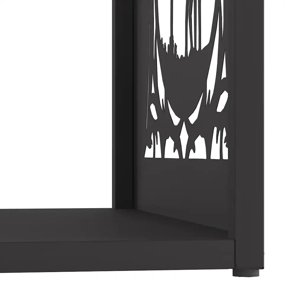 Rastrelliera per Legna da Ardere Nera 40x40x40 cm CFW8603078