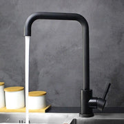 Miscelatore rubinetto monocomando per lavabo cucina canna alta nero opaco 79828