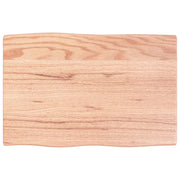 Piano Tavolo | Superficie Tavolo | Piano Scrivania Marrone Chiaro 60x40x2 cm in Rovere Non Trattato