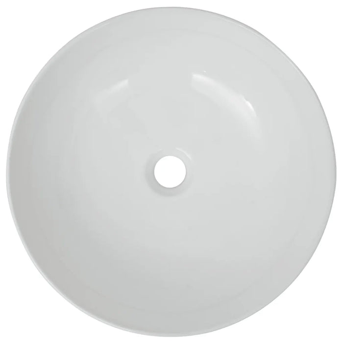 Lavandino Tondo in Ceramica Bianca 41,5x13,5 cm cod mxl 52589