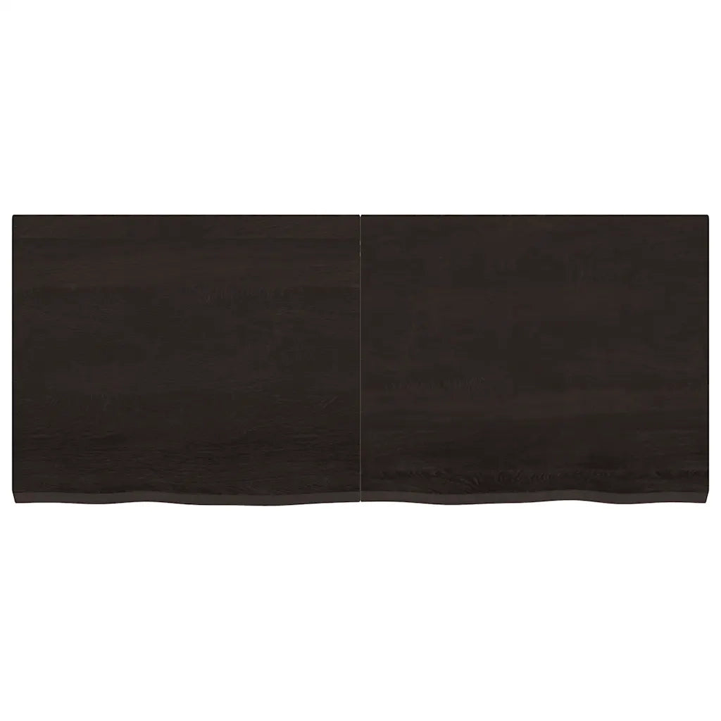 Ripiano Marrone Scuro 120x50x(2-4) cm Massello Rovere Trattato 363816