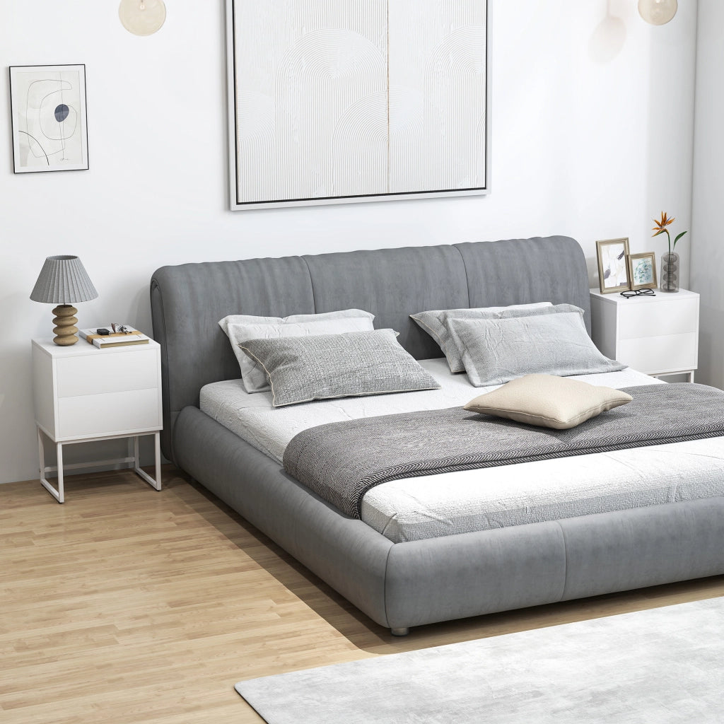 Tavolino da notte ¨C zephmum ¨C 40x30x55 cm bianco
