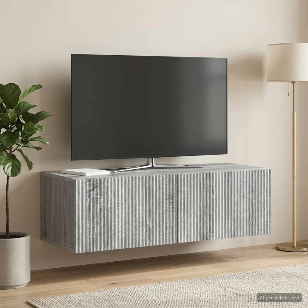 Mobile Porta TV da Muro 98 x 41 x 30 cm Grigio Sonoma 898531