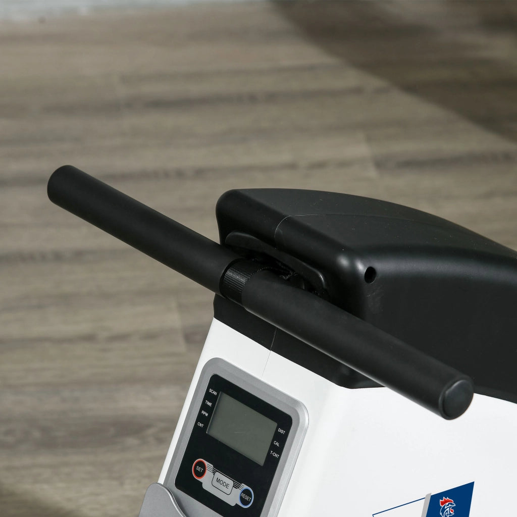 Ellittica da casa pieghevole ¨C zephmum ¨C 8 livelli resistenza magnetica, schermo LCD, acciaio nero e bianco