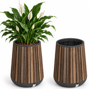 Keter Conical Plantar Vaso per Piante Fioriera per Fiori Marrone Resiste UV