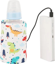 Draagbare Flessenwarmer per Viaggio - Isolante con Copertura per Bottiglie - Inclusa Cavo USB per Ricarica - Mod. - Colorazione Rosso - Adatta per Tutte le Dimensioni di Bottiglia - Colorazione Rosso