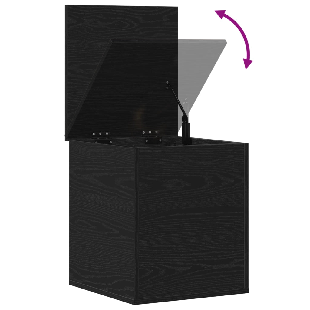 Scatola di Stoccaggio  in Rovere Nero 40x42x46 cm in Legno Ingegnerizzato