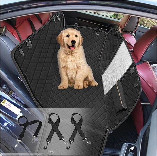 Asciugamano per Sedile posteriore Auto Impermeabile per Protezione Cani - Nero