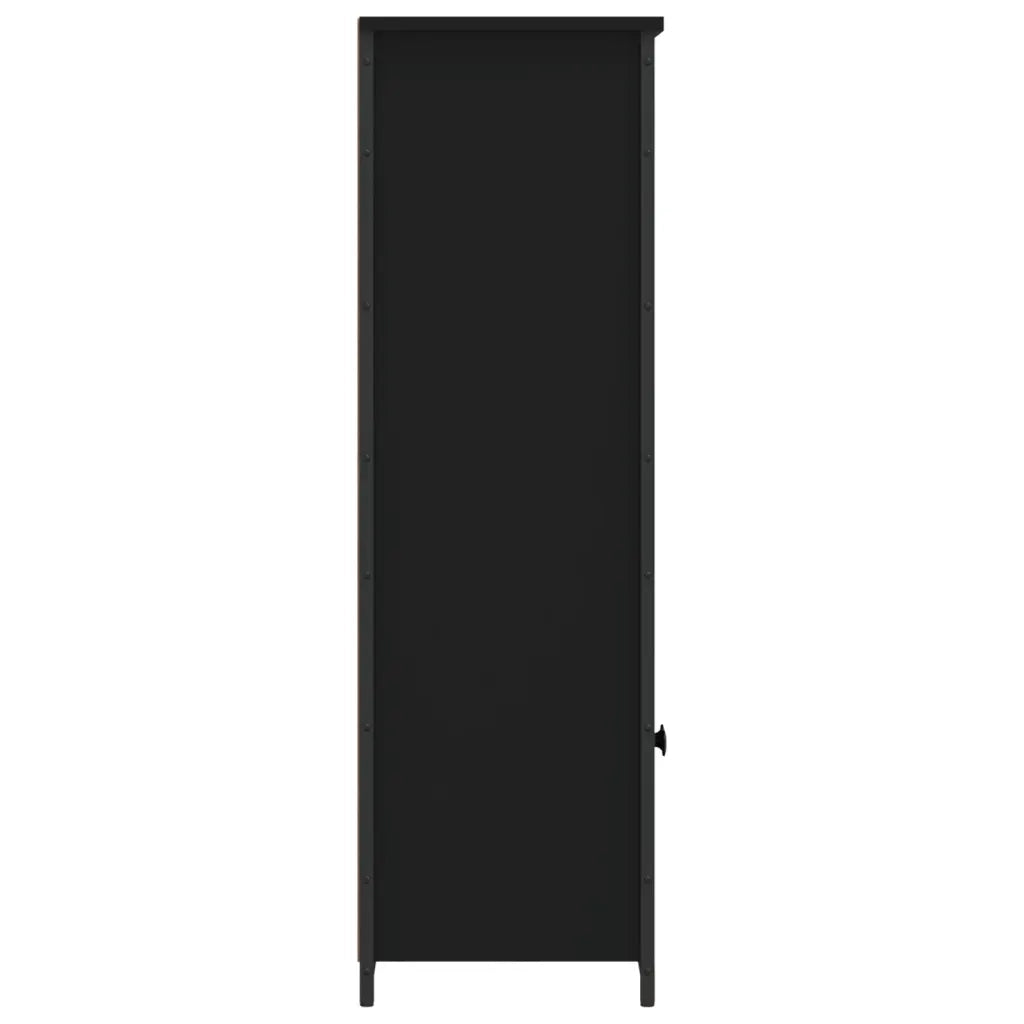 Credenza Nera 62x32x103,5 cm in Legno Multistrato 834215