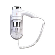 Asciugacapelli a parete 1600W Bianco con 2 Velocità e 3 Temperature per alberghi, b&b, ristoranti