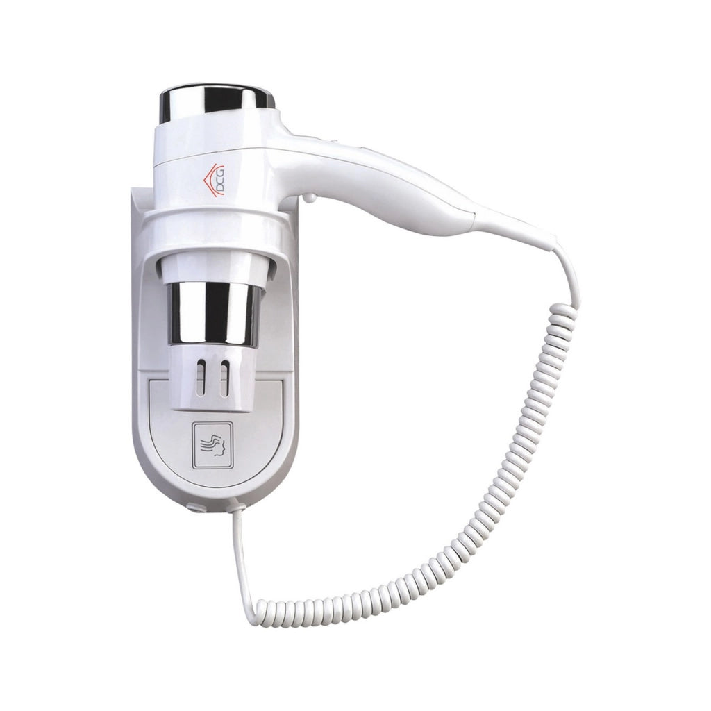Asciugacapelli a parete 1600W Bianco con 2 Velocità e 3 Temperature per alberghi, b&b, ristoranti