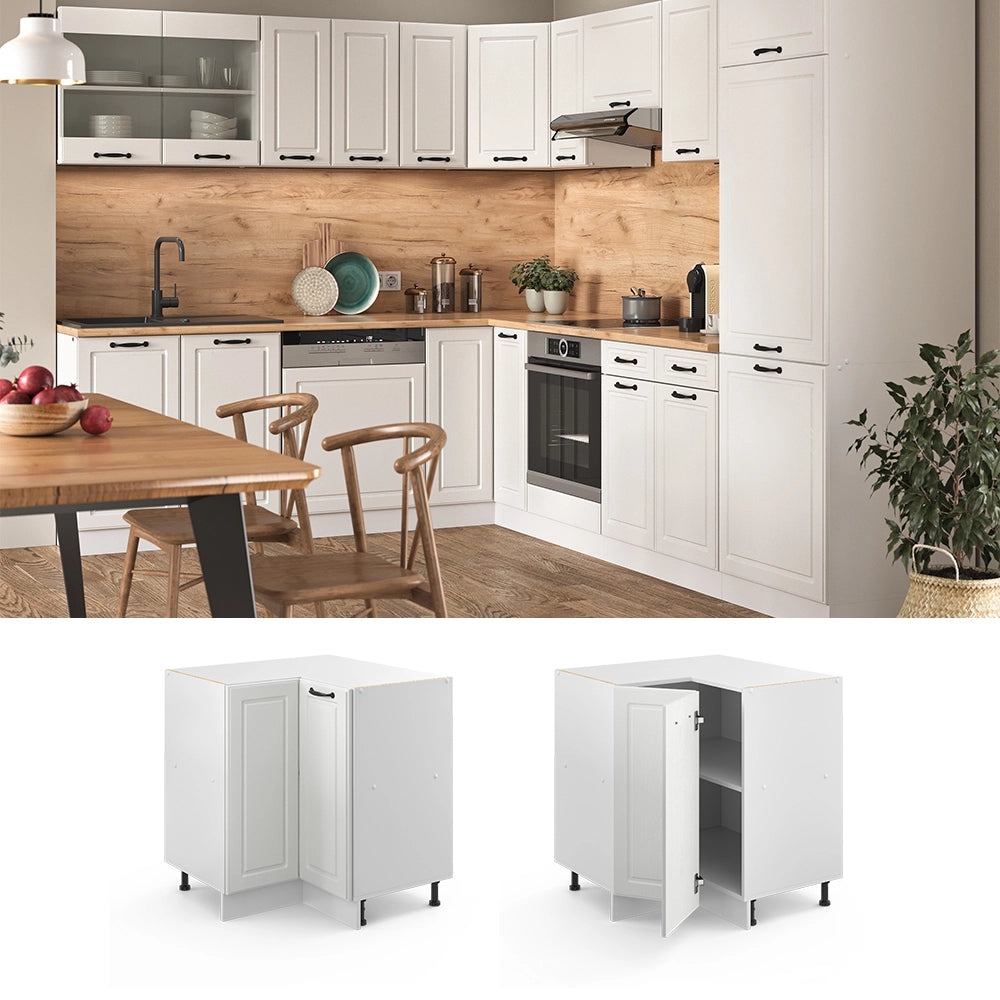Vicco Mobile ad angolo cucina Bianco casa di campagna 75.6 cm , PL Antracite