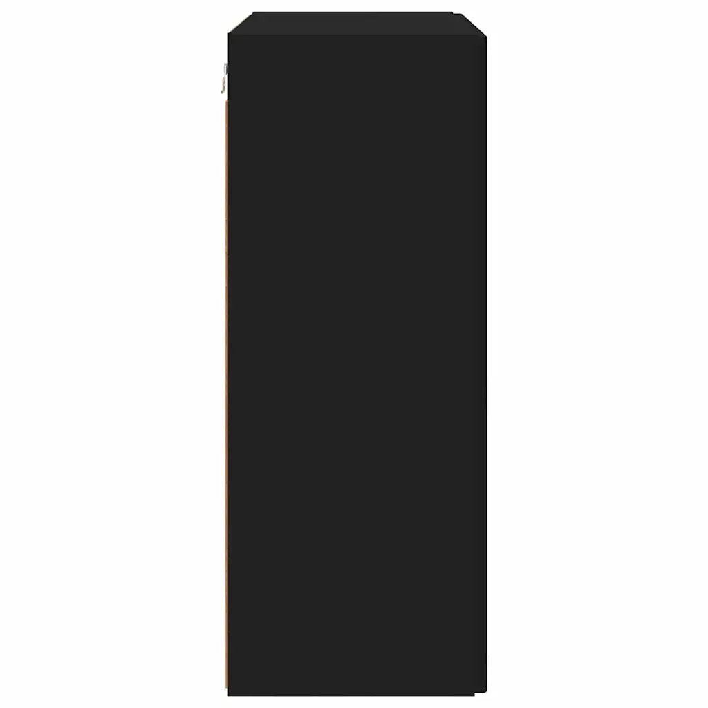 Mobile TV da parete-Mobile TV a Muro-Credenza TV Nero 59,5 x 31 x 80 cm Legno multistrato