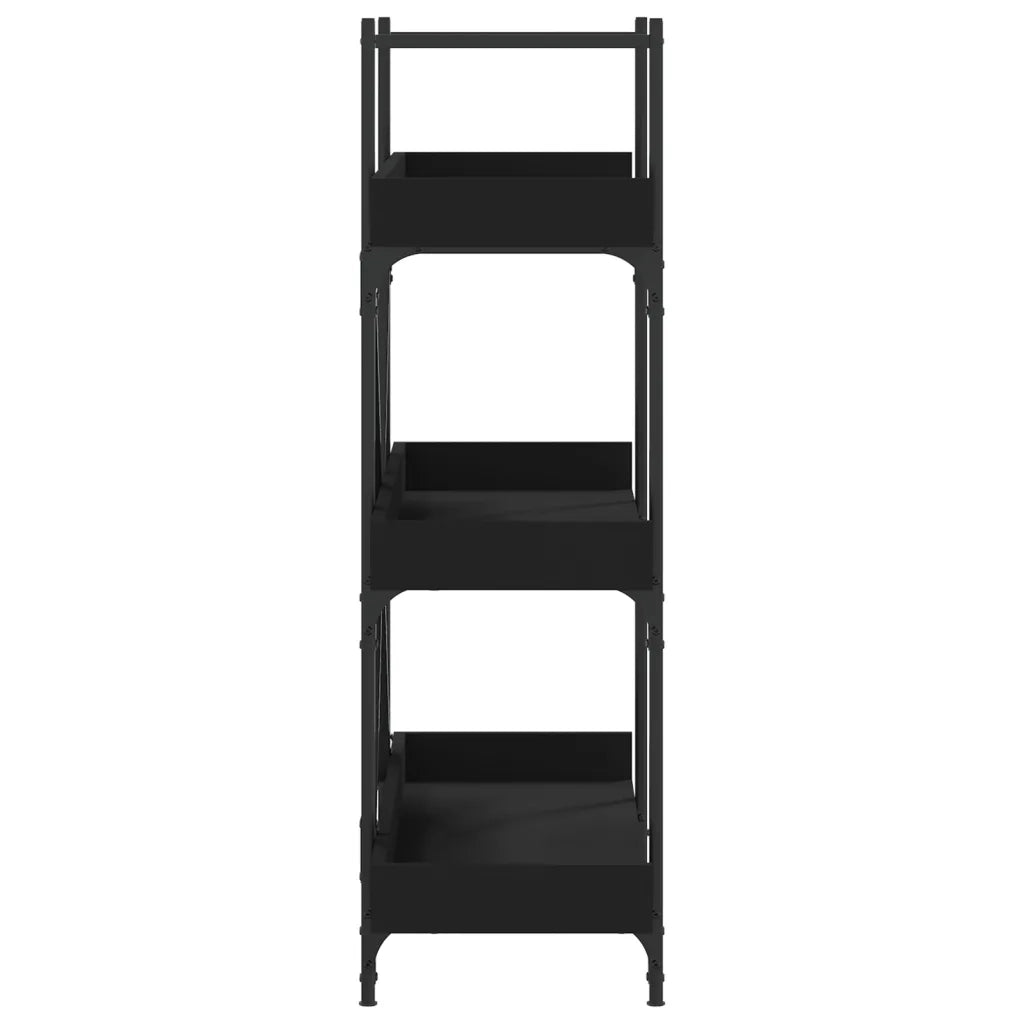Libreria a 3 Ripiani Nera 100x33x108,5 cm in Legno Multistrato 837687
