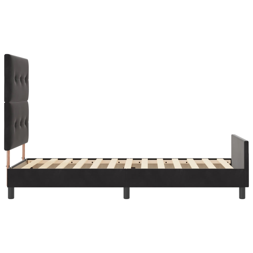 Struttura Letto  Nera 80x200 cm in Velluto