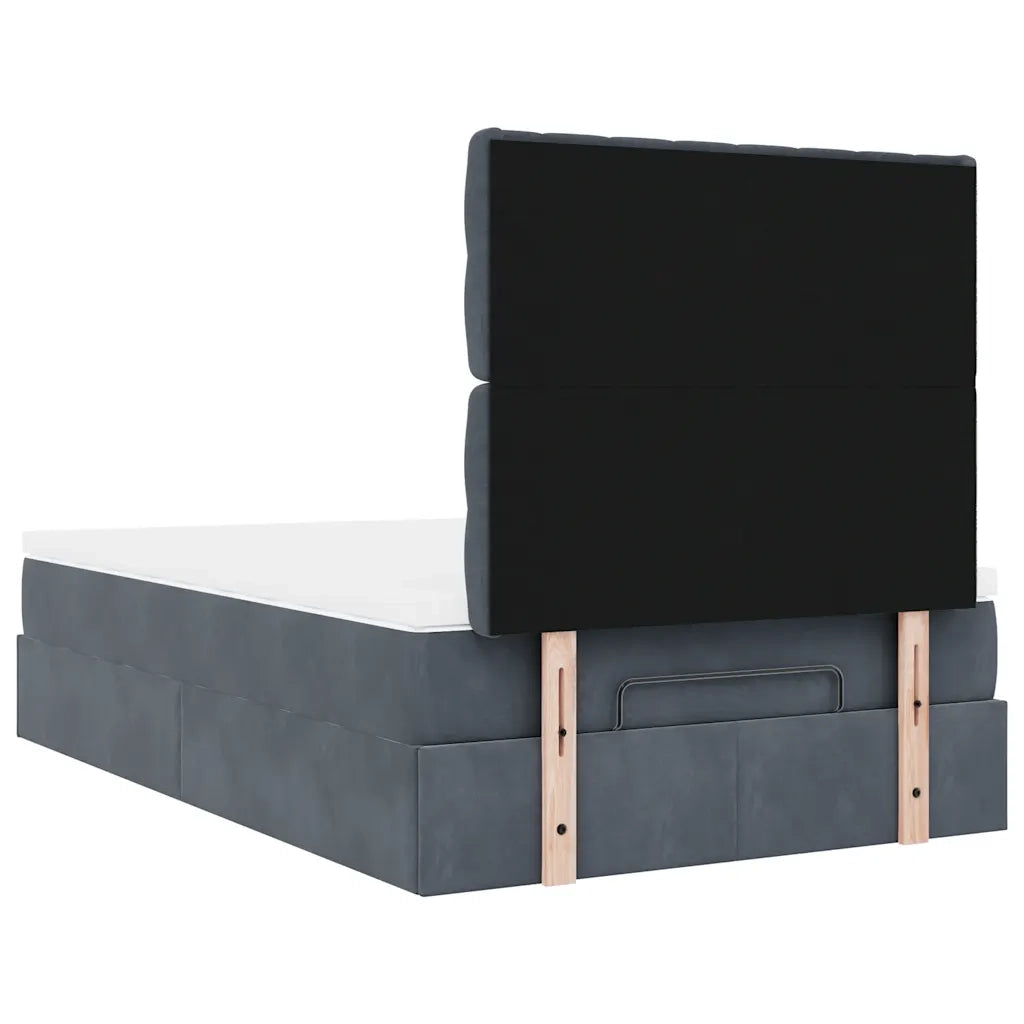 Struttura Letto Pouf con Materassi 80x200 cm Velluto 3313530