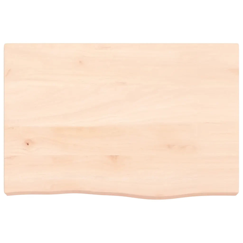 Piano per Tavolo 60x40x(2-6) cm in Rovere Massello Non Trattato 3156283