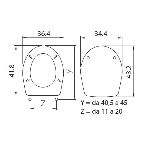 SEDILE COPRIWC COLIBRI' 2 IN MDF BIANCO