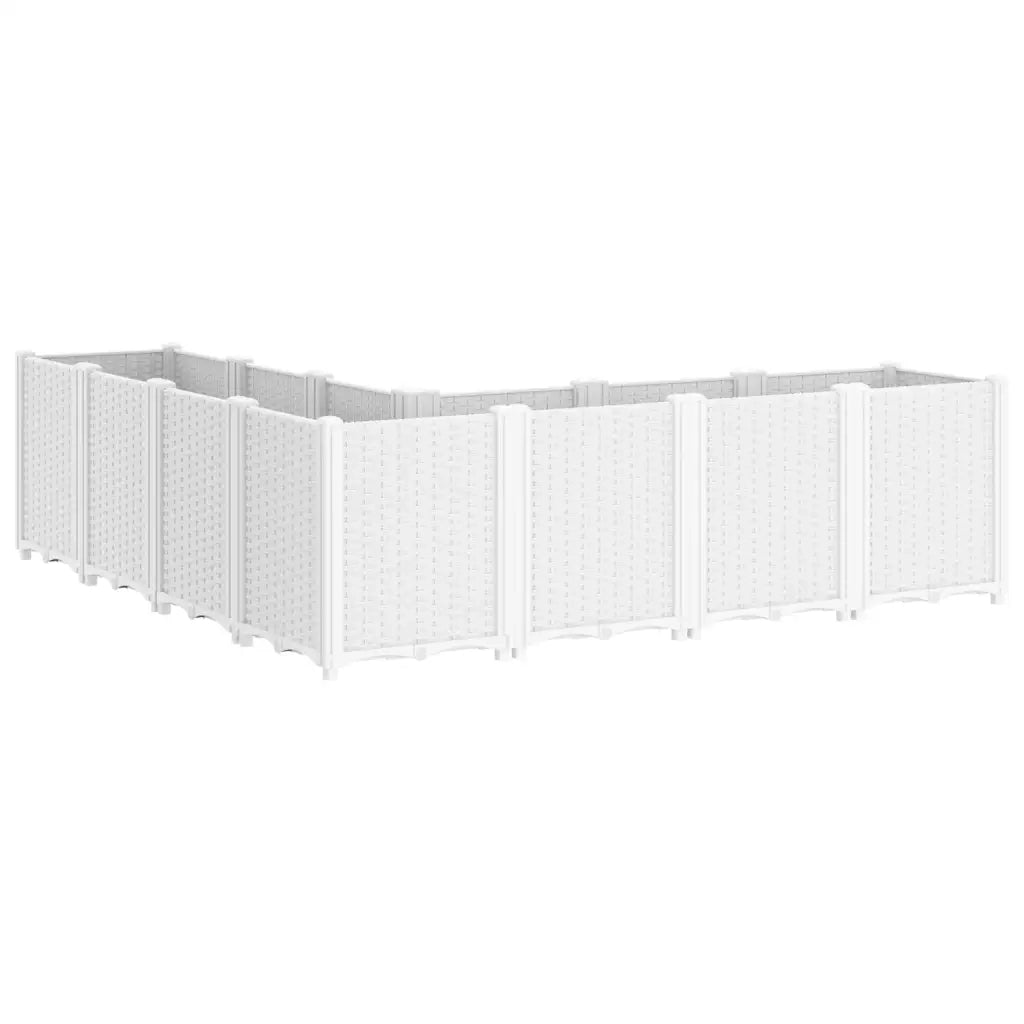 Fioriera | Cassetta per fiori | Vaso da Giardino Bianca 160x160x53 cm in PP