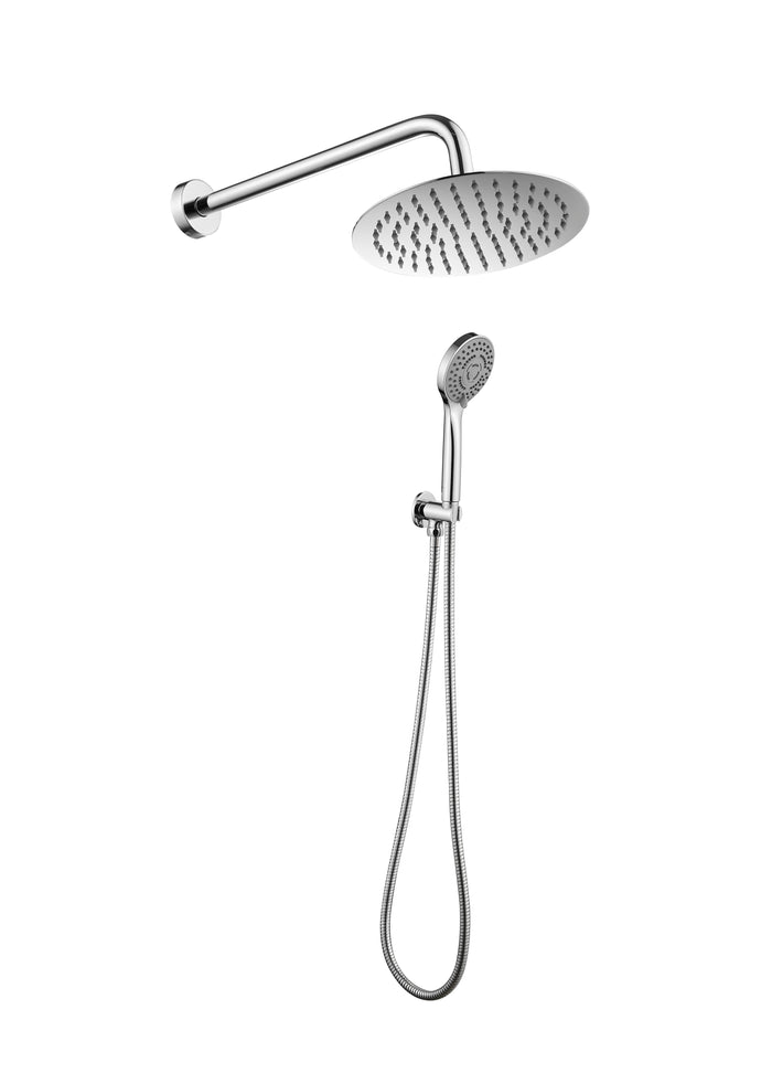 Kit Soffione Doccia Tondo Ø 20 cm in Acciaio Inox Spagna T