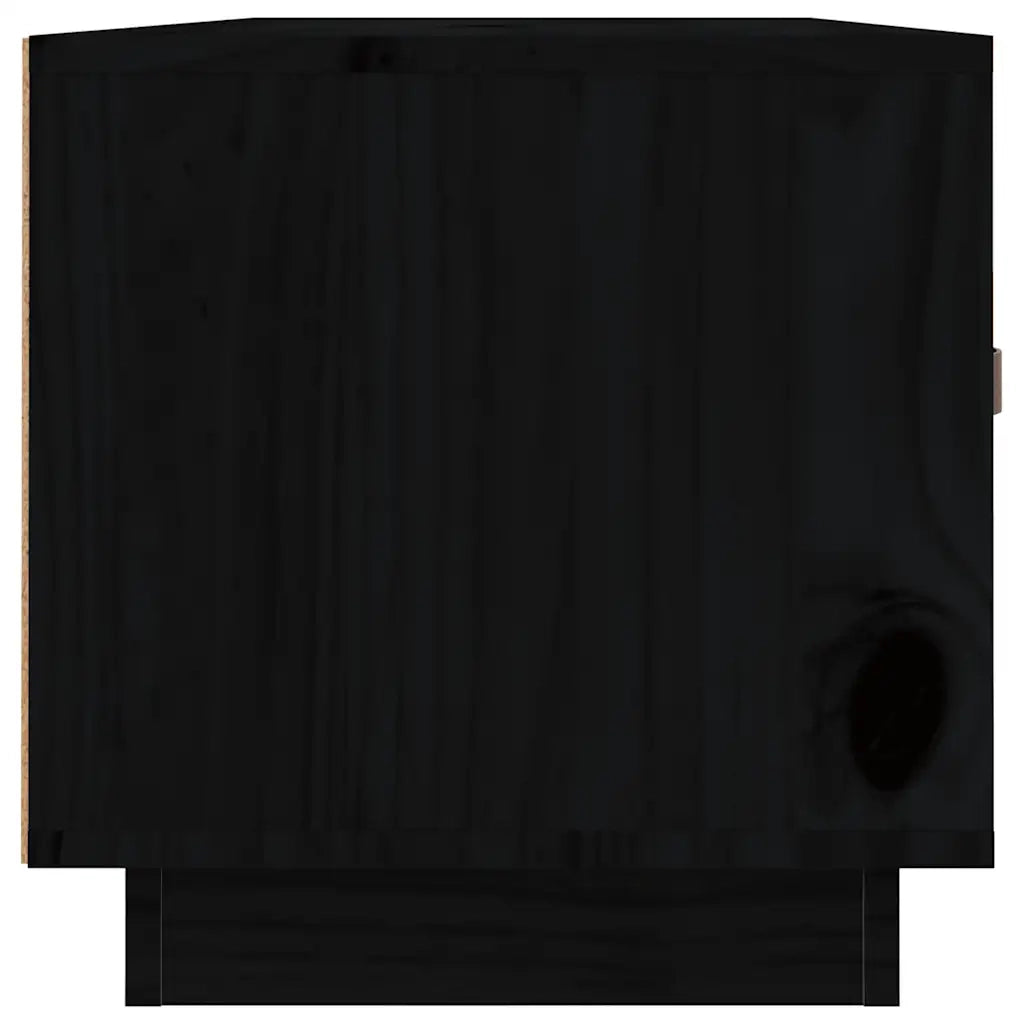 Mobile TV | Armadietto TV | Mobile Porta TV Nero 80x34x35 cm in Legno Massello di Pino