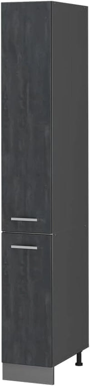 Armadio da farmacia R-Line, Calcestruzzo nero, 30 cm, per la libera combinazione all'interno di sistemi cucina modulari