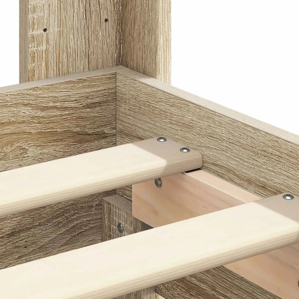 Struttura del letto con stoccaggio e testata Rovere Sonoma 3414003