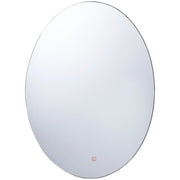 Specchio da parete con LED argento Ovale 60 x 80 cm Rettangolare Illuminato Sistema Antiappannamento