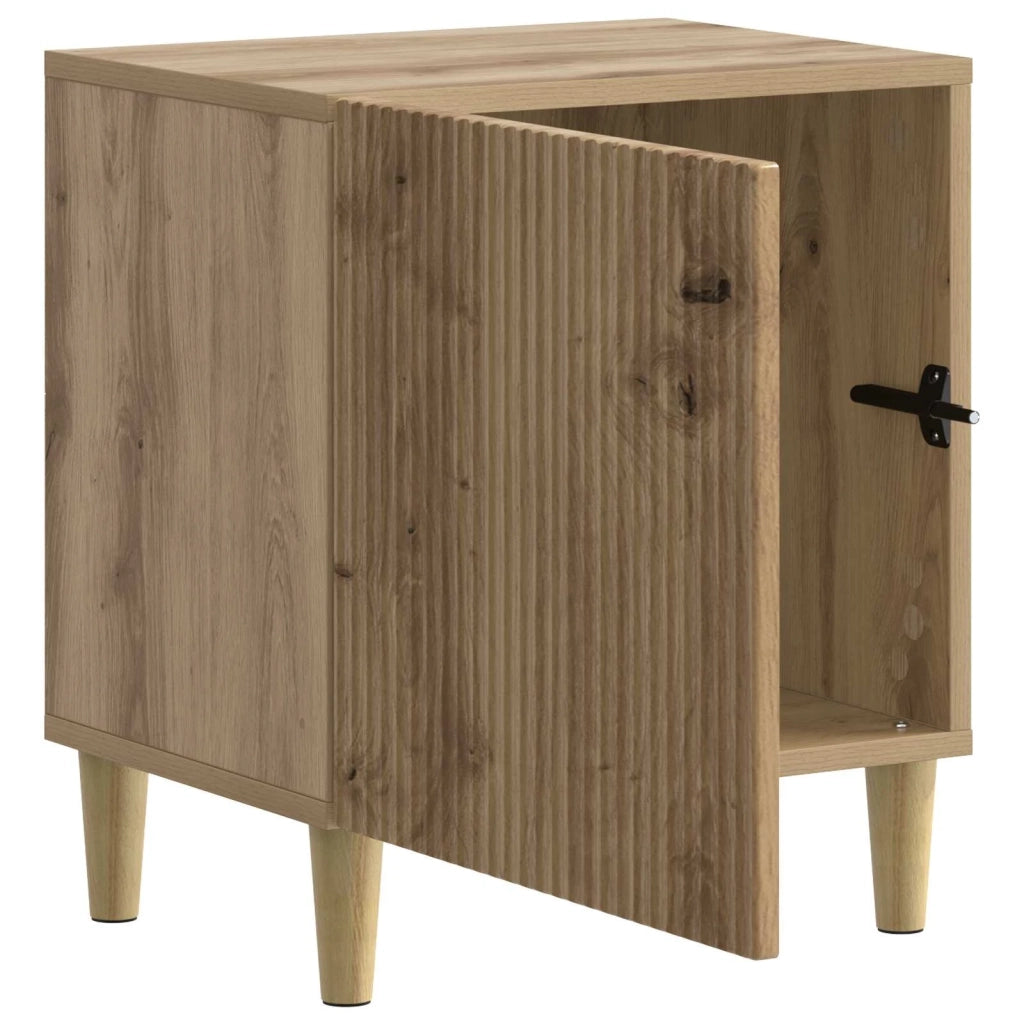 Armadio da Notte 2 pcs Rovere Artigianale 43 x 34,5 x 50 cm