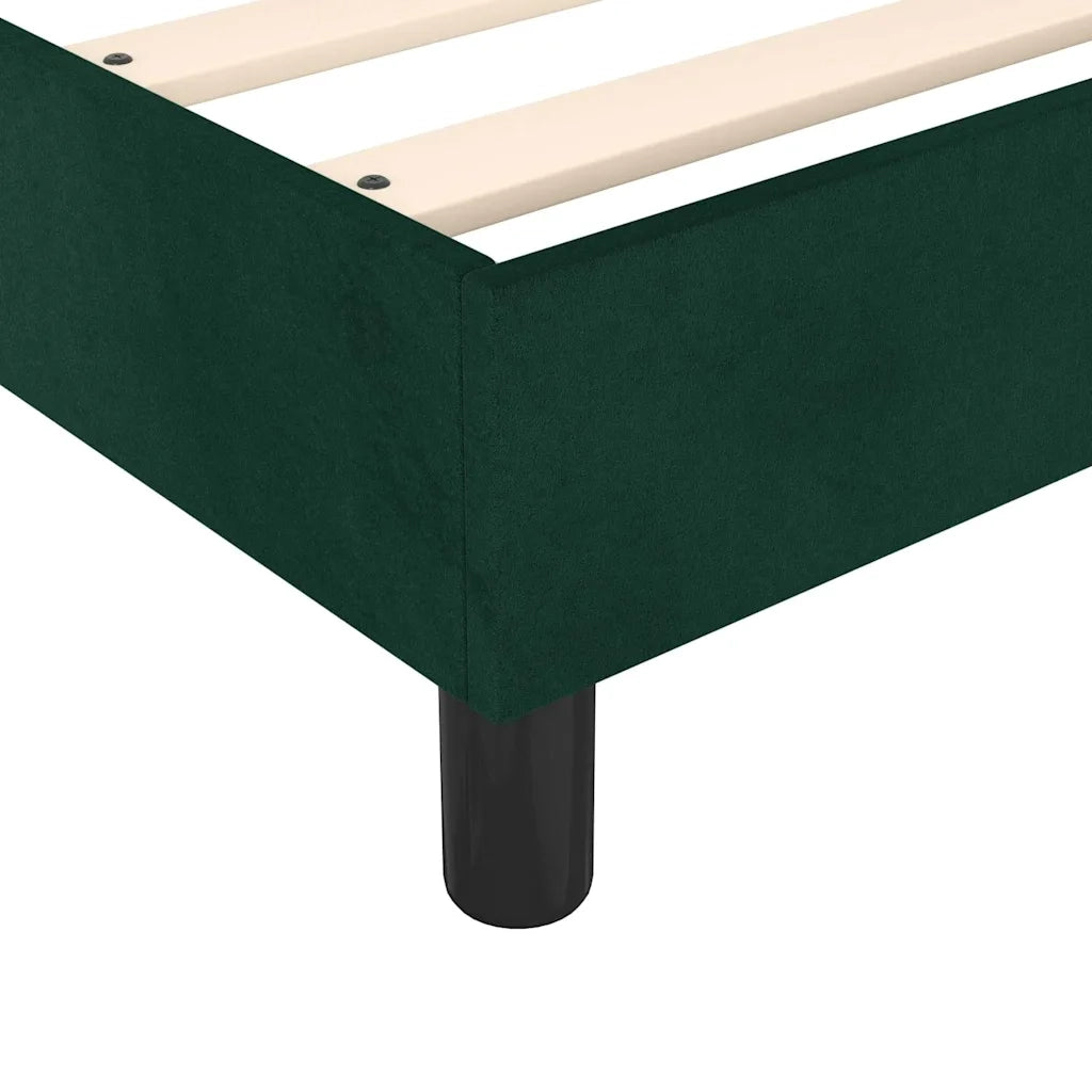 Giroletto senza Materasso Verde Scuro 120x200 cm in Velluto