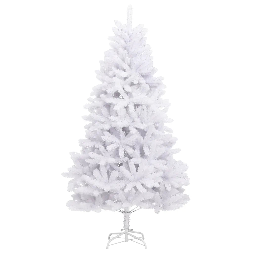 vidaXL Albero di Natale Artificiale Incernierato con Base Bianco 210cm