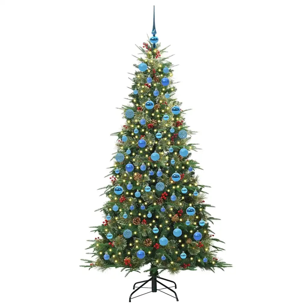 Albero di Natale Artificiale con Rami Pieghevoli Verde 180 cm