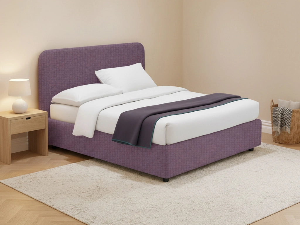 Telford, Letto Piazza e Mezza Sfoderabile Made in Italy, Viola Lilla