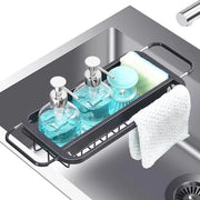 Organizzatore per Spugne e Utensili per Cucina con Supporto Antiscivolo e Acciaio Inossidabile Estendibile