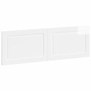Testiera da Muro UTRECHT Bianco Lucido Legno ingegnerizzato 897829