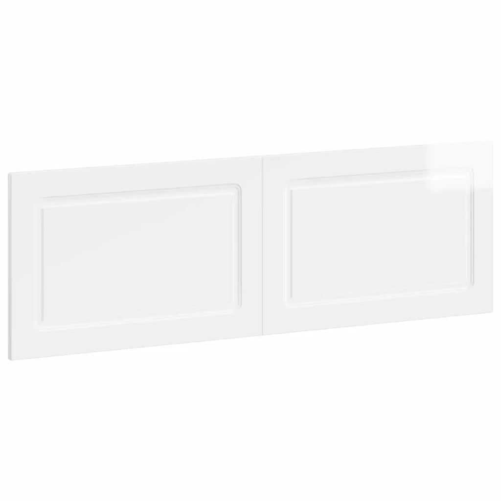 Testiera da Muro UTRECHT Bianco Lucido Legno ingegnerizzato 897829