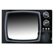 Specchio vetro tv nero rettangolare cm60x40