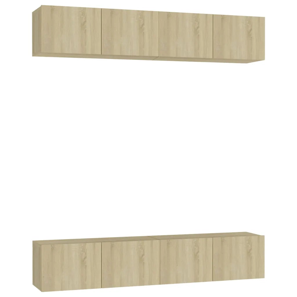 Mobili TV 4 pz Rovere Sonoma 80x30x30 cm in Truciolato cod mxl 11710