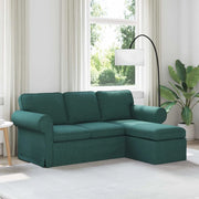 Divano Verde Scuro 215 x 138 x 80 cm Tessuto