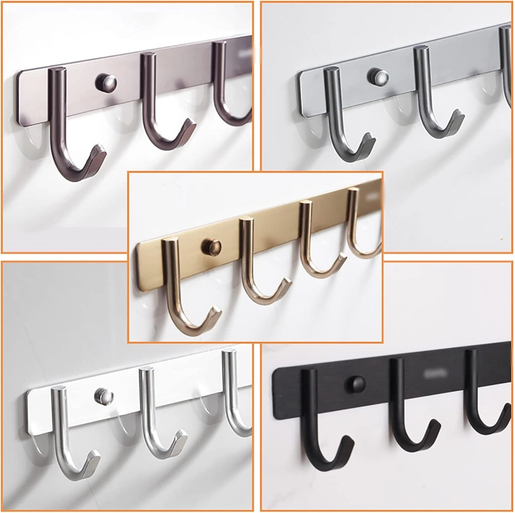 Appendiabiti/Gancio in Alluminio Spaziale/Appendiabiti da Parete Cucina Bagno Porta sul Muro Dietro Il camerino Vestiti Asciugamano Gancio Appendiabiti (Colore : F, Dimensioni : 60CM)