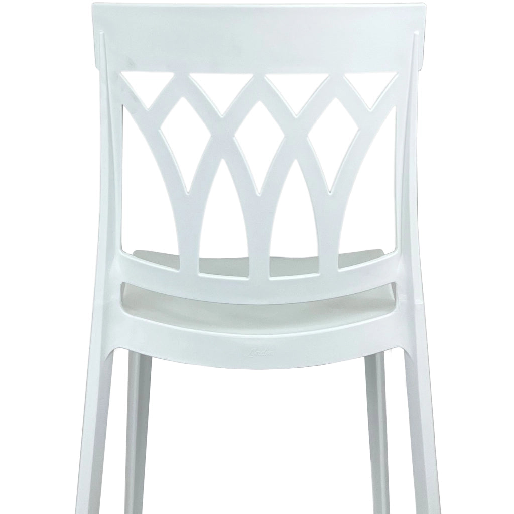 Marvin Sedia Kent Da Interno Esterno In Polipropilene e Resina Impilabile Di Design Moderne Bianco/1 Sedia
