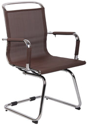 Sedia per visitatori in rete Barnet marrone