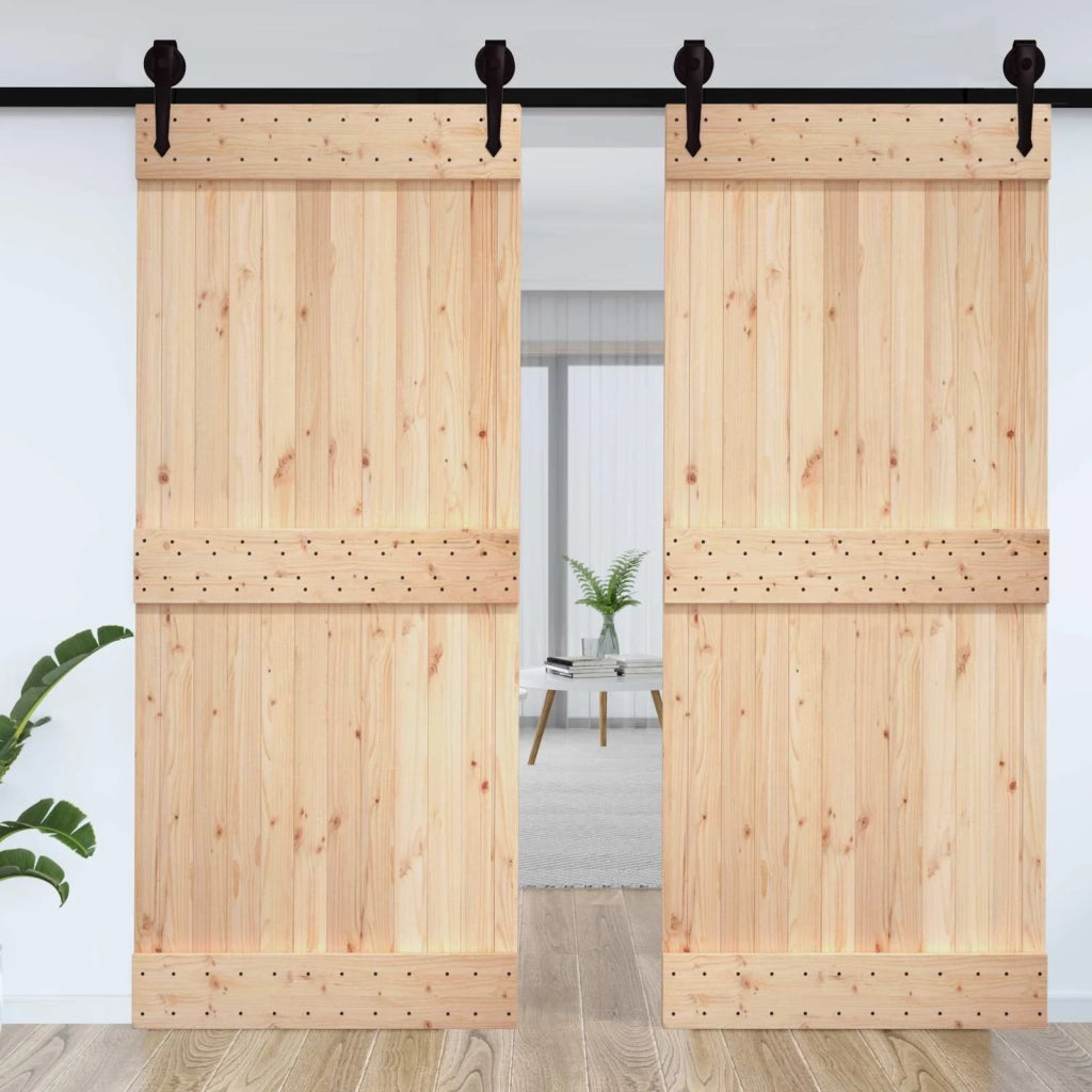 Porta NARVIK 100x210 cm in Legno Massello di Pino 154435